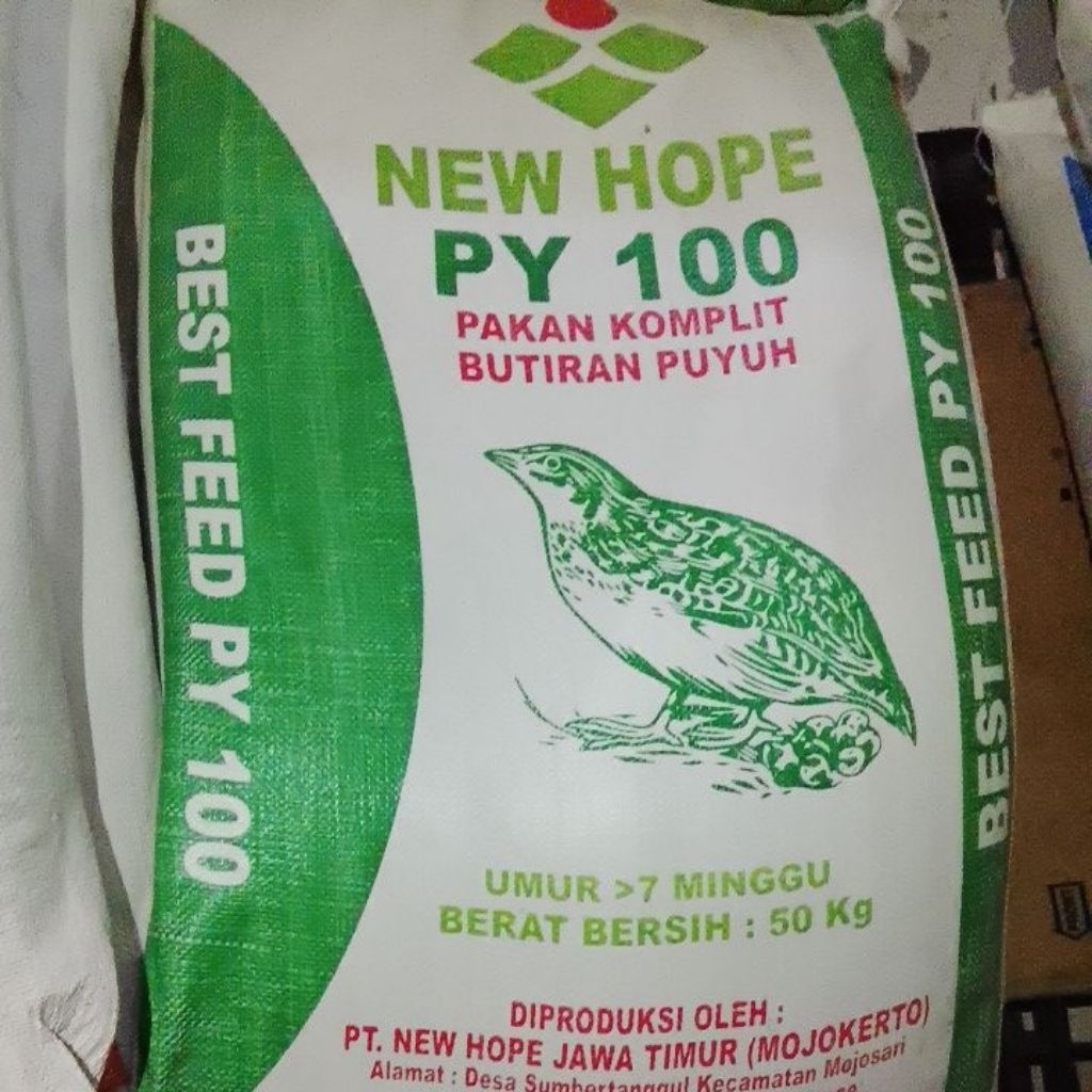 PY 100 Pakan Burung Puyuh Petelur Original New Hope Kemasan 1Kg