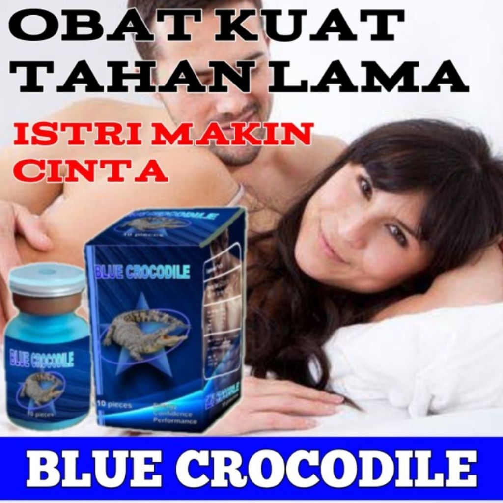 (Privasi)Obat Kuat Blue Crocodile 1Botol 10Kapsul Original Herbal Multivitamin Stamina Pria Kuat Tah