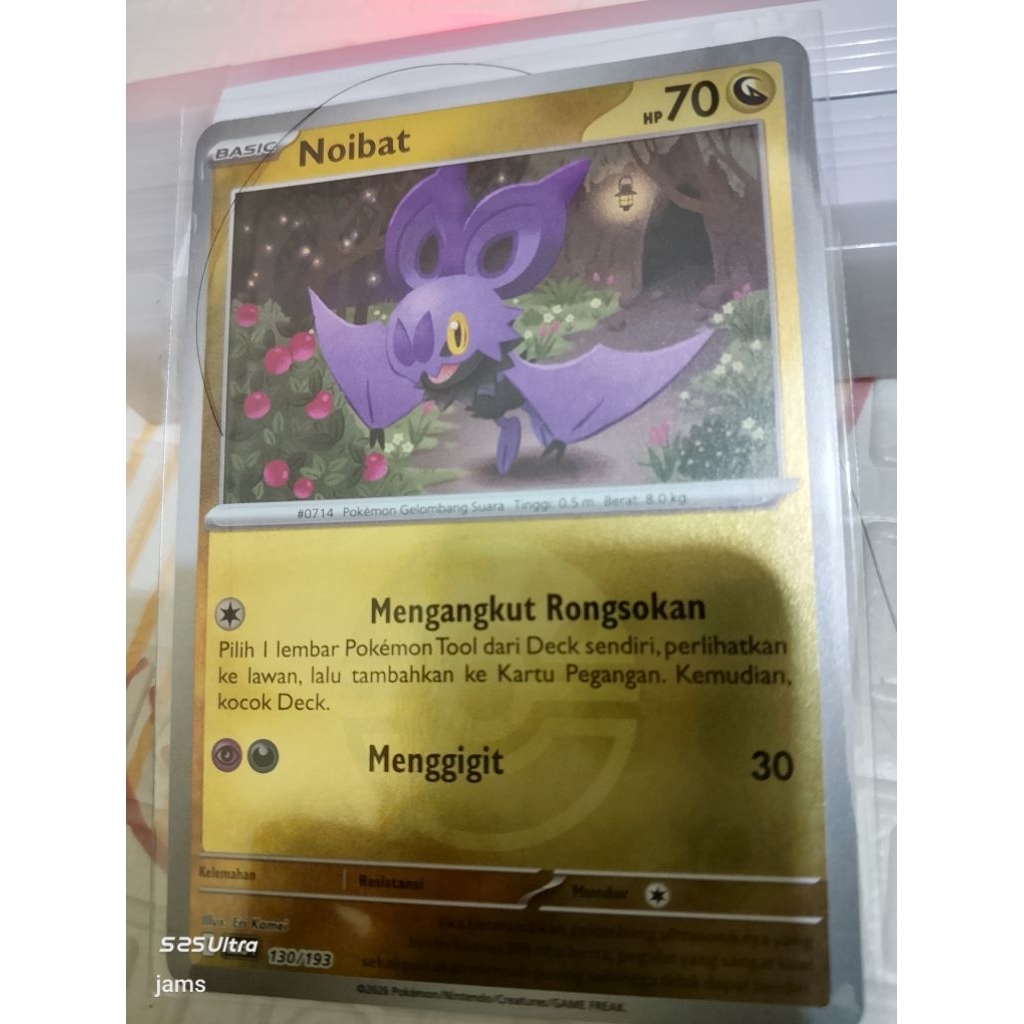 Pokemon Noibat energi holo ind