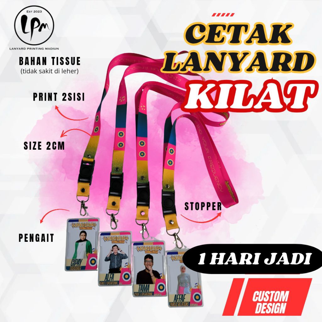 ID CARD LANYARD OSIS PELAJAR MAHASISWA BEM HIMA KKN MPK PRAMUKA EVENT PAKET FULLSET CUSTOM