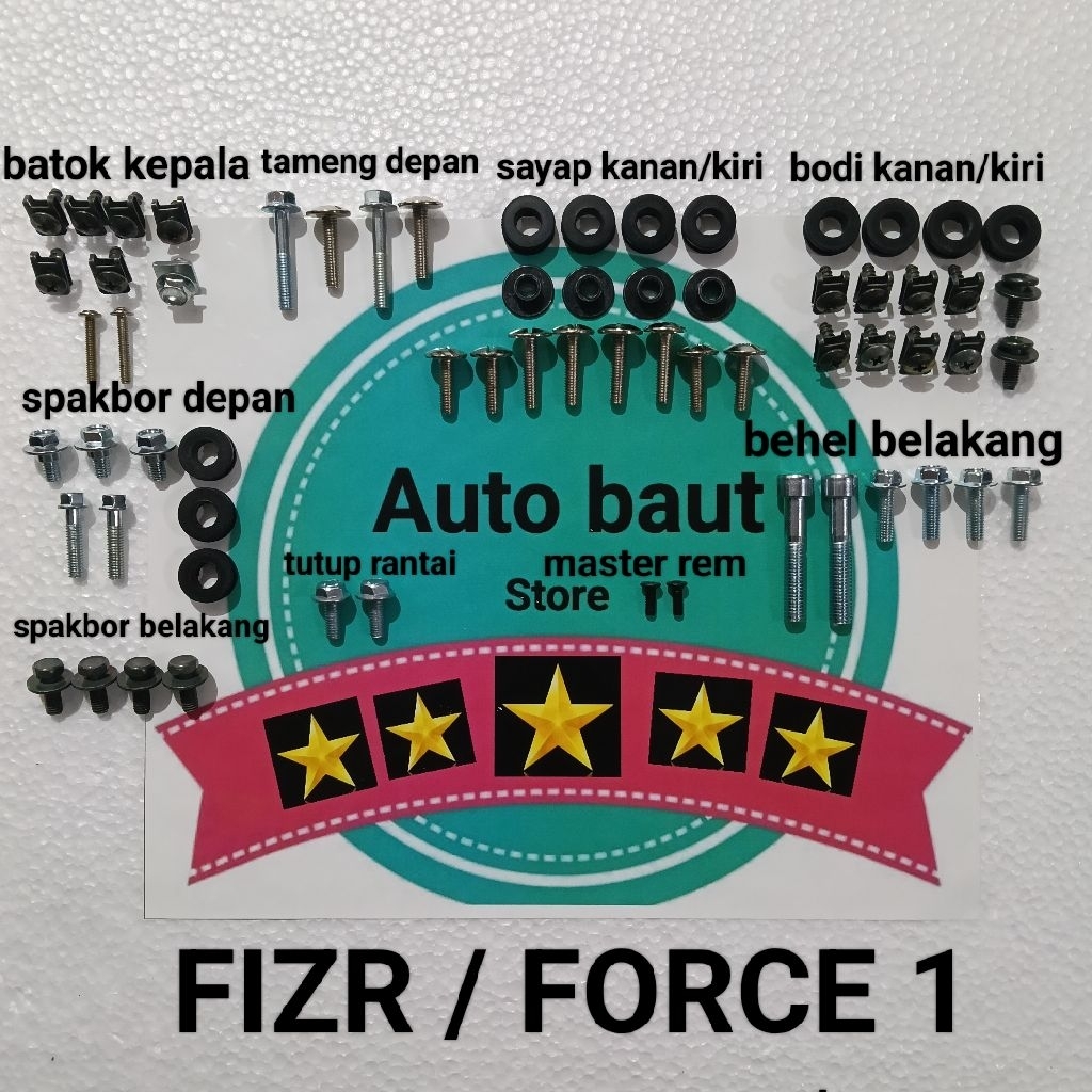 baut bodi lengkap Yamaha Fizr / force1
