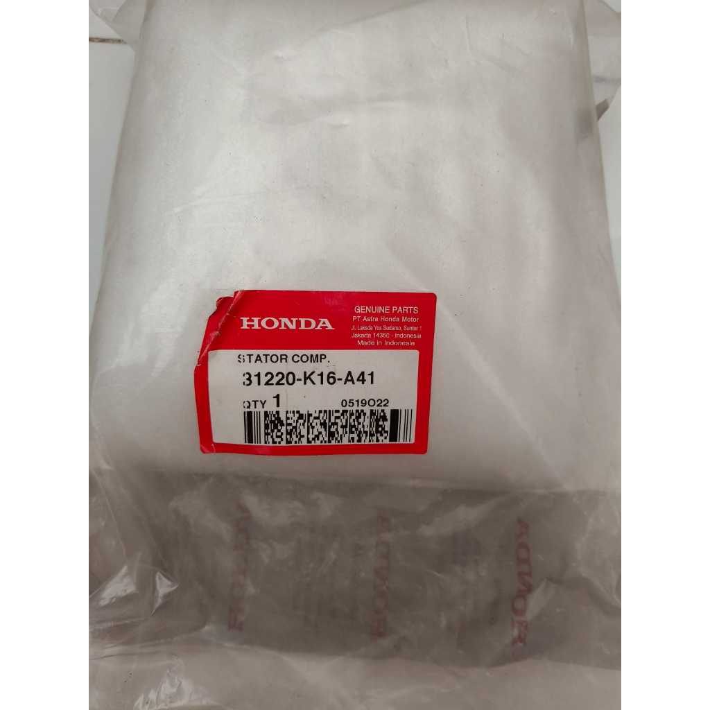 Stator Comp (Spul Magnet) ACG Starter Honda Scoopy FI & BeAT eSP Original AHM (31220-K16-A41)
