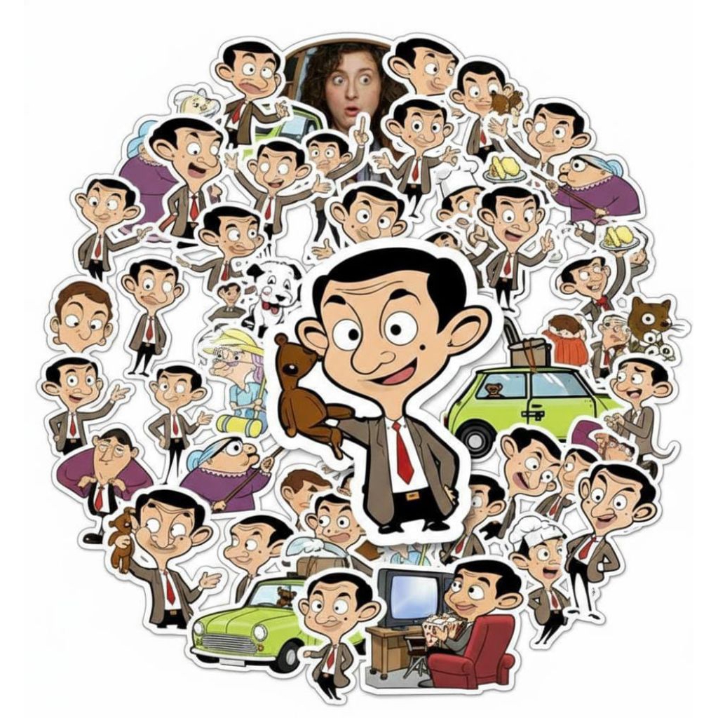 48 pcs sticker MR BEAN Anti Air DIY Scrapbook Graffiti Waterproof