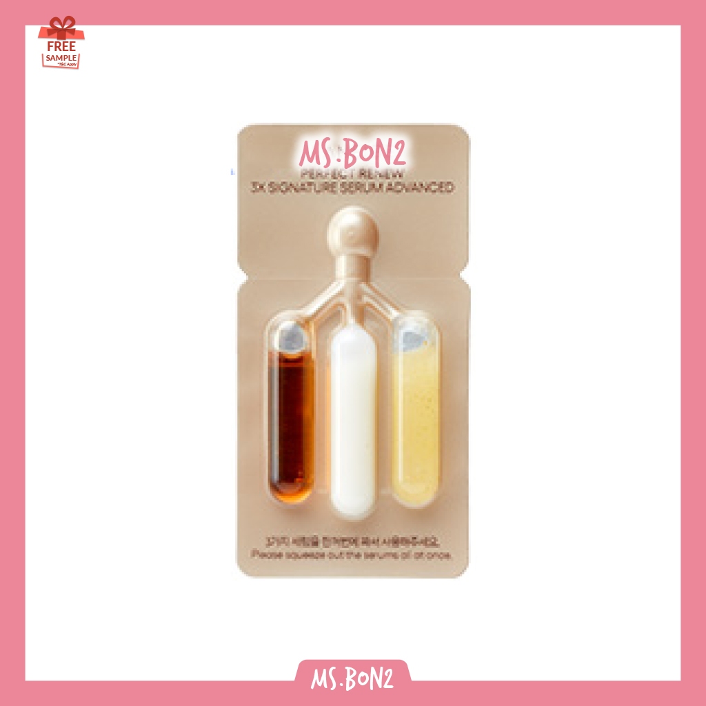 LANEIGE Perfect Renew 3X Signature Serum ADVANCED 2ml Travel Trial Mini Sample Sachet Kit Set Serum 