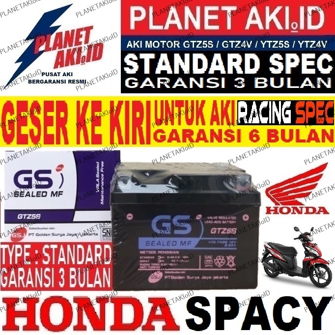 Aki Motor Honda Spacy Aki Kering Accu Kering MF GTZ5S