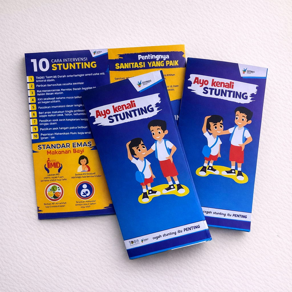 Leaflet Kesehatan, Leaflet Stunting, Brosur Stunting, Leaflet edukasi Stunting, Leaflet Gizi