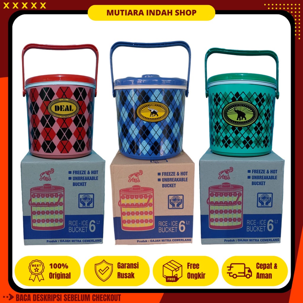 Rice Ice Bucket / Thermos Es Batu / Termos Nasi / Temos Es (Kapasitas 6L)