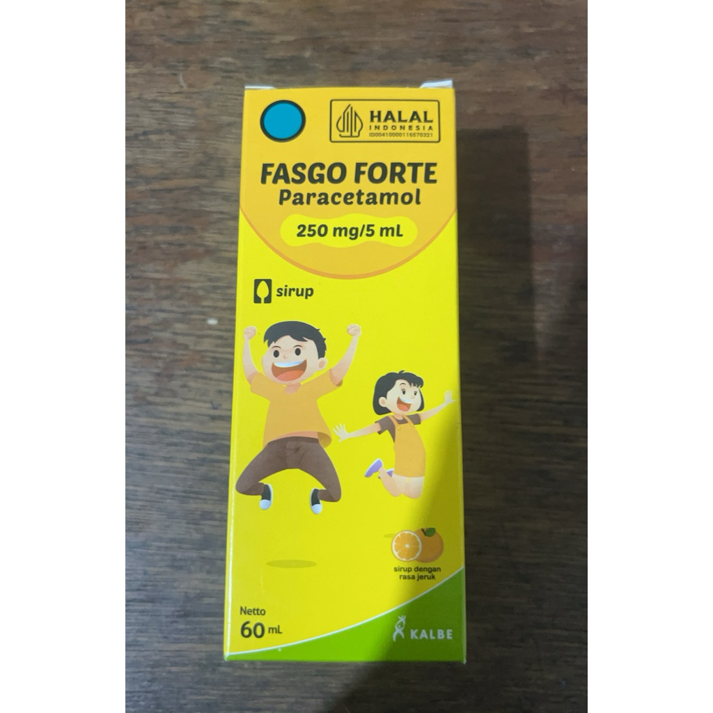 Fasgo Forte Paracetamol Sirup 250mg/5ml rasa jeruk