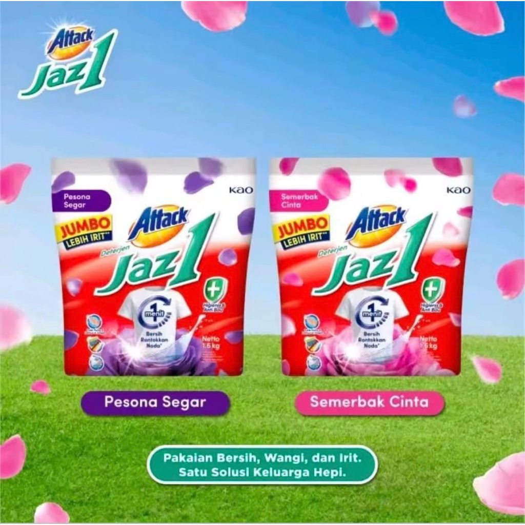 Attack Jaz1 Detergen Bubuk Kemasan Jumbo 1.5kg - Jaz1 Bubuk 1.5kg Jumbo