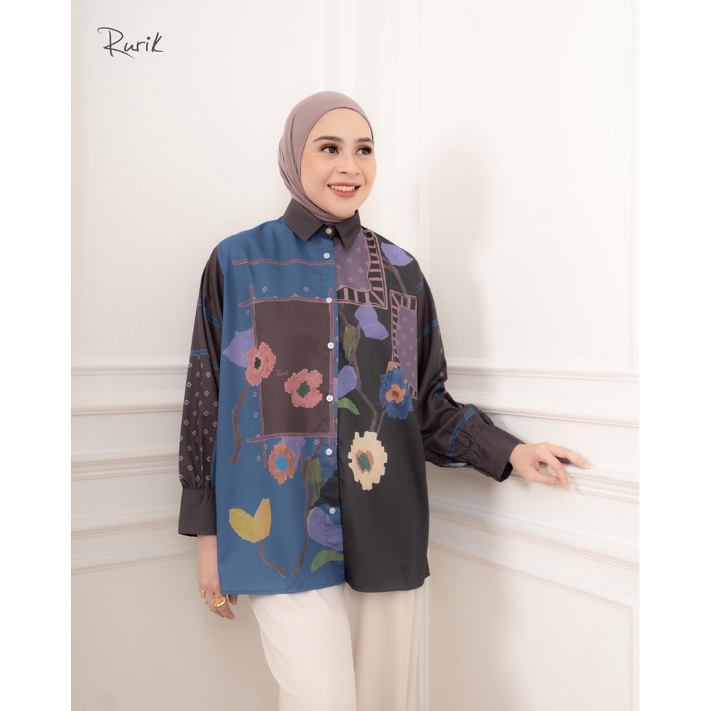 RURIK x IRA NANDHA KEMEJA WANITA PRINTING LEVAGA SHIRT