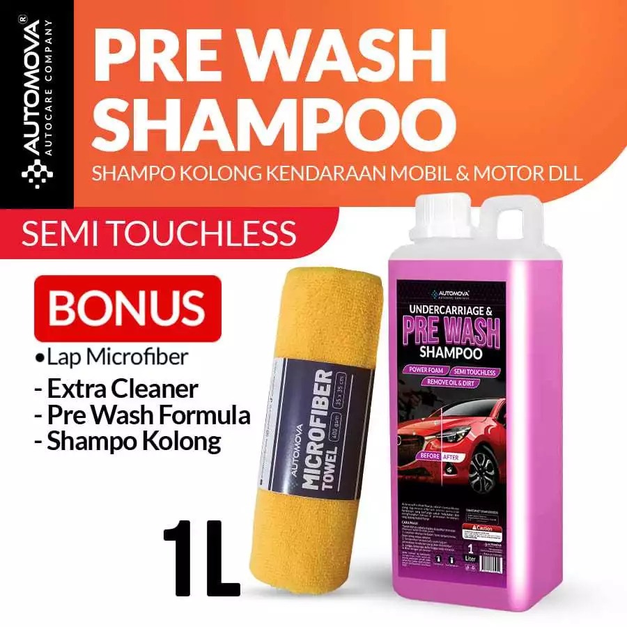 AUTOMOVA Pre Wash Shampoo Kolong Mobil Motor 1L Melunakkan Kotoran Semi Touchless
