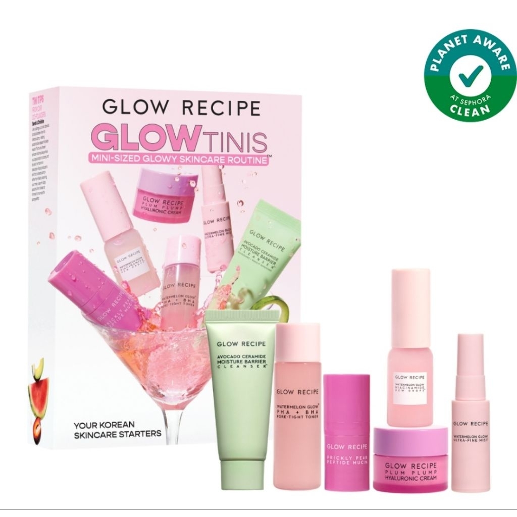 (PO HK) Glow Recipe Glow-Tins Mini Skincare Kit Set Original Authentic Perawatan Wajah