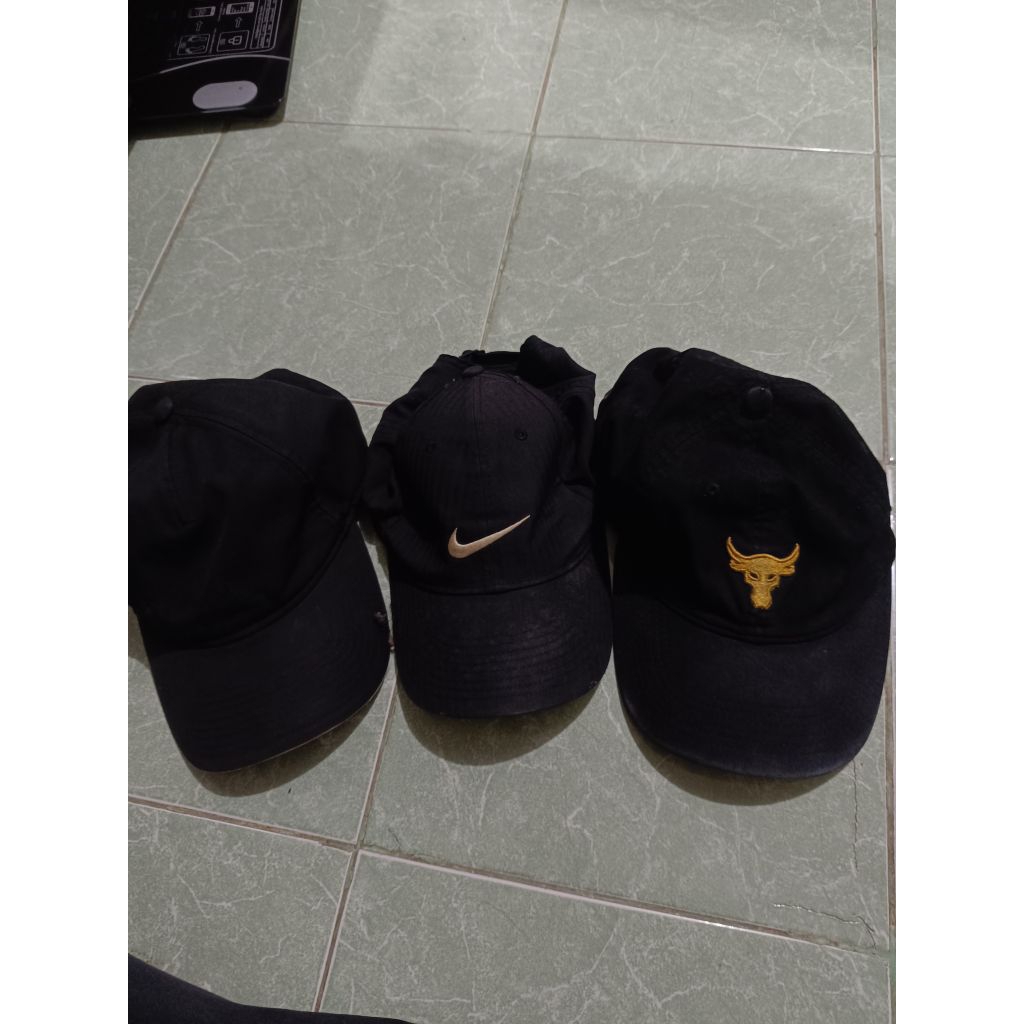 topi nike under armor dan adidas original dapat 3 PCS