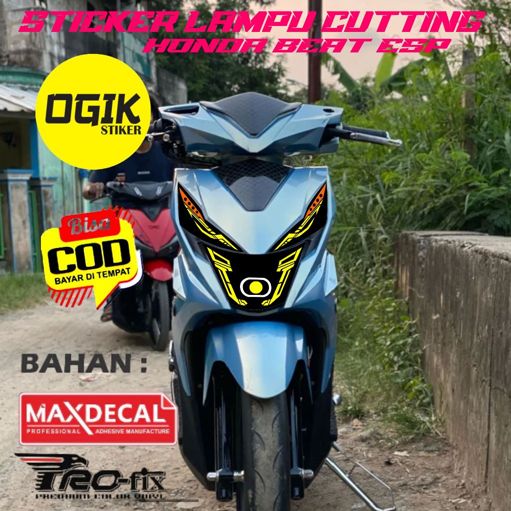 STICKER LAMPU ALIS DEPAN BEAT ESP- STICKER LAMPU ALIS HONDA ESP