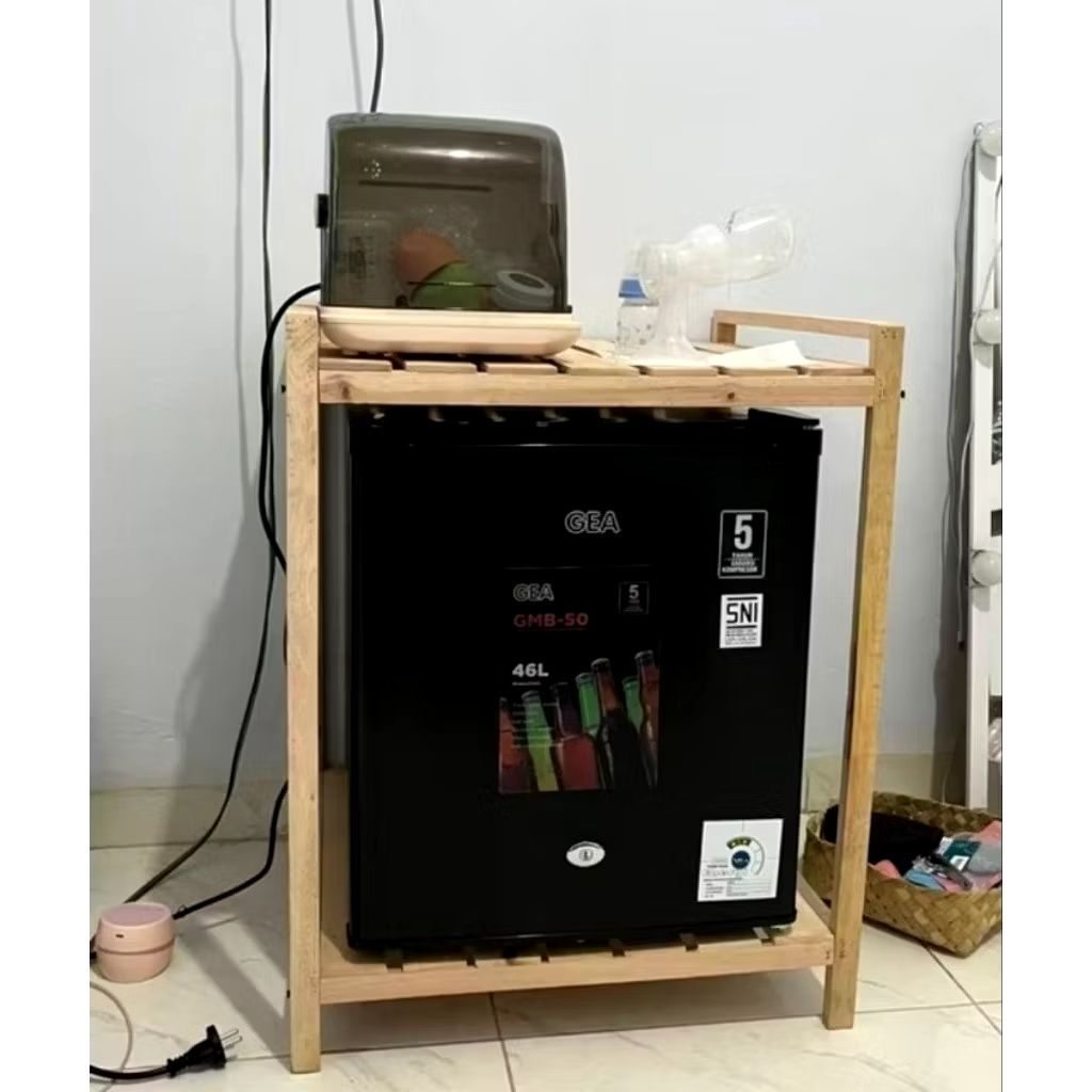 Meja Mini Bar Kulkas / Tatakan Kulkas /Rak Kulkas Dari Kayu