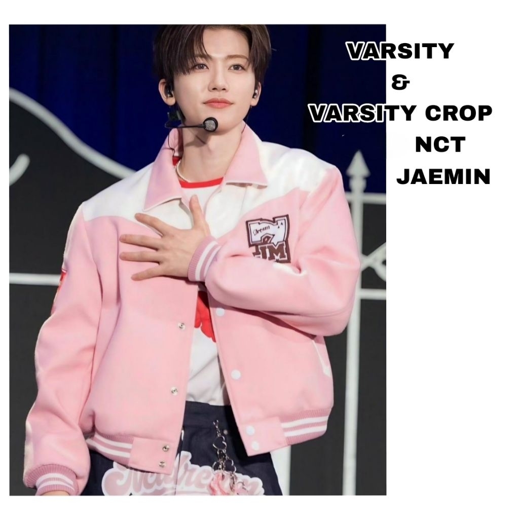 Jaketin Aja - Varsity DREAMIES NCT DREAM Pink Baby Soft Korean Kpop Idol Big Size ( S - XXXXXXL 6XL 
