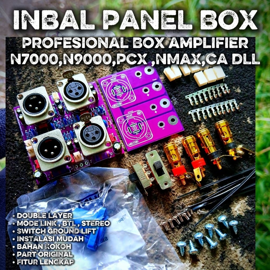 Panel Belakang Box Amplifier Built Up & Lengkap ACC | Double Layer | Input Balance | Inbal N7000 N80
