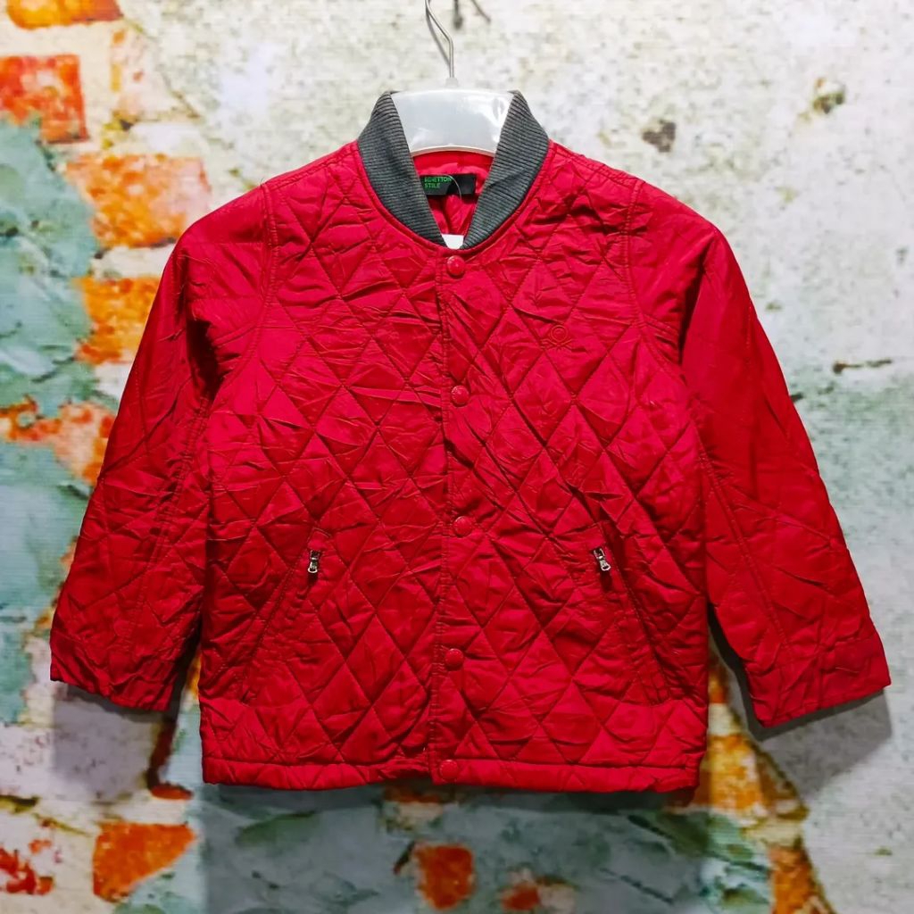 jaket anak BENETTON STILE polos size XS (120) casual bagus