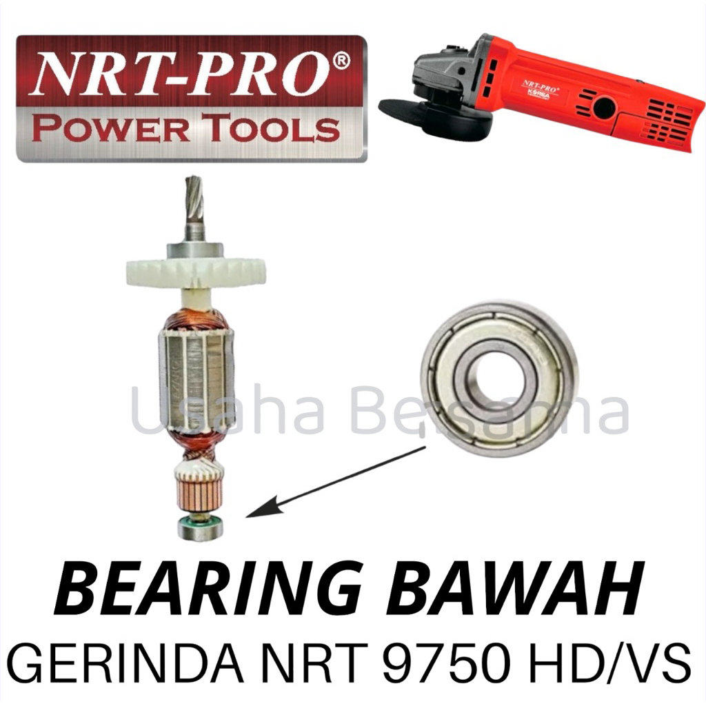 BEARING BAWAH GERINDA NRT PRO 9750 VS 9750 HD KLAHER BAWAH ANGKER BAWAH ARMATURE GURINDA NRT PRO