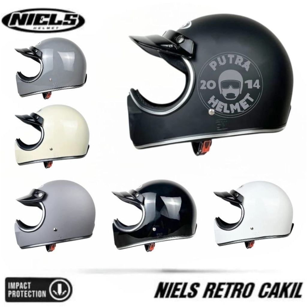 Helm CAKIL NIELS Retro Full Face Original Classik