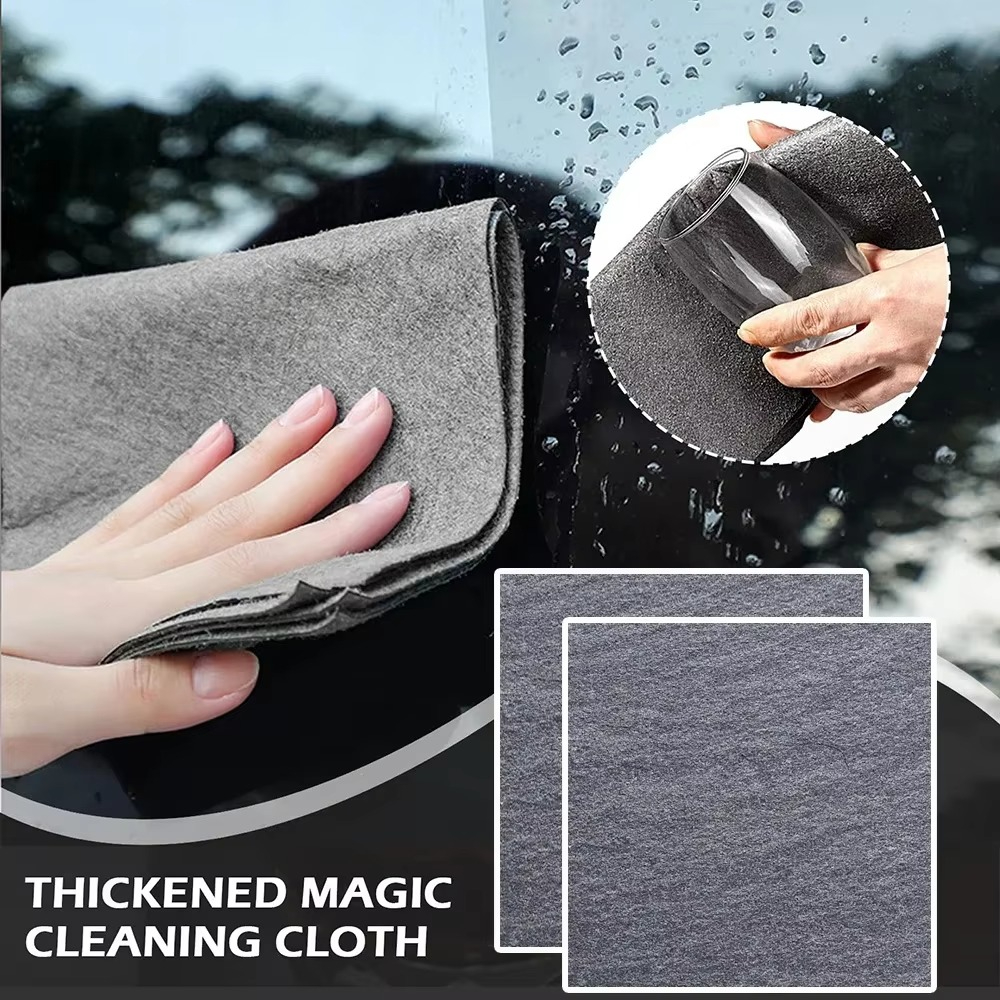 Kain Lap Microfiber Ajaib Gen 3 Alat Pembersih Anti Minyak Jamur Air Jendela Kaca Interior Kulit Jok Cuci Detailing Mobil Cermin Kulkas Dapur Kamar Mandi Layar Gadget TV HP Glossy Thickened Magic Cleaning Cloth Car Cleaning Glass Efektif Tanpa Bekas 30X30