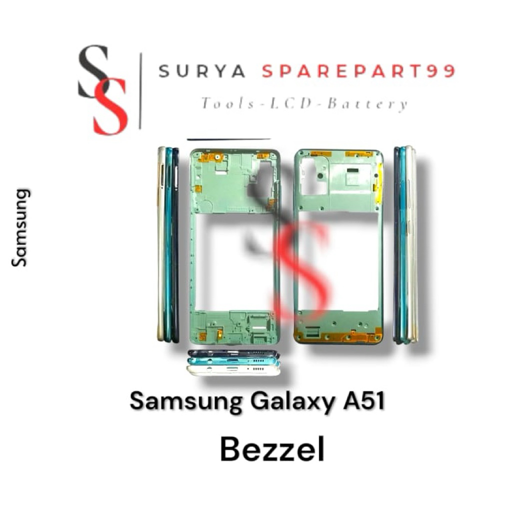 Bezzel Tulang Samping + Tombol Luar Samsung Galaxy A51 4G  / A515 / SM-A515F / SM-A515F/DSN / SM-A51