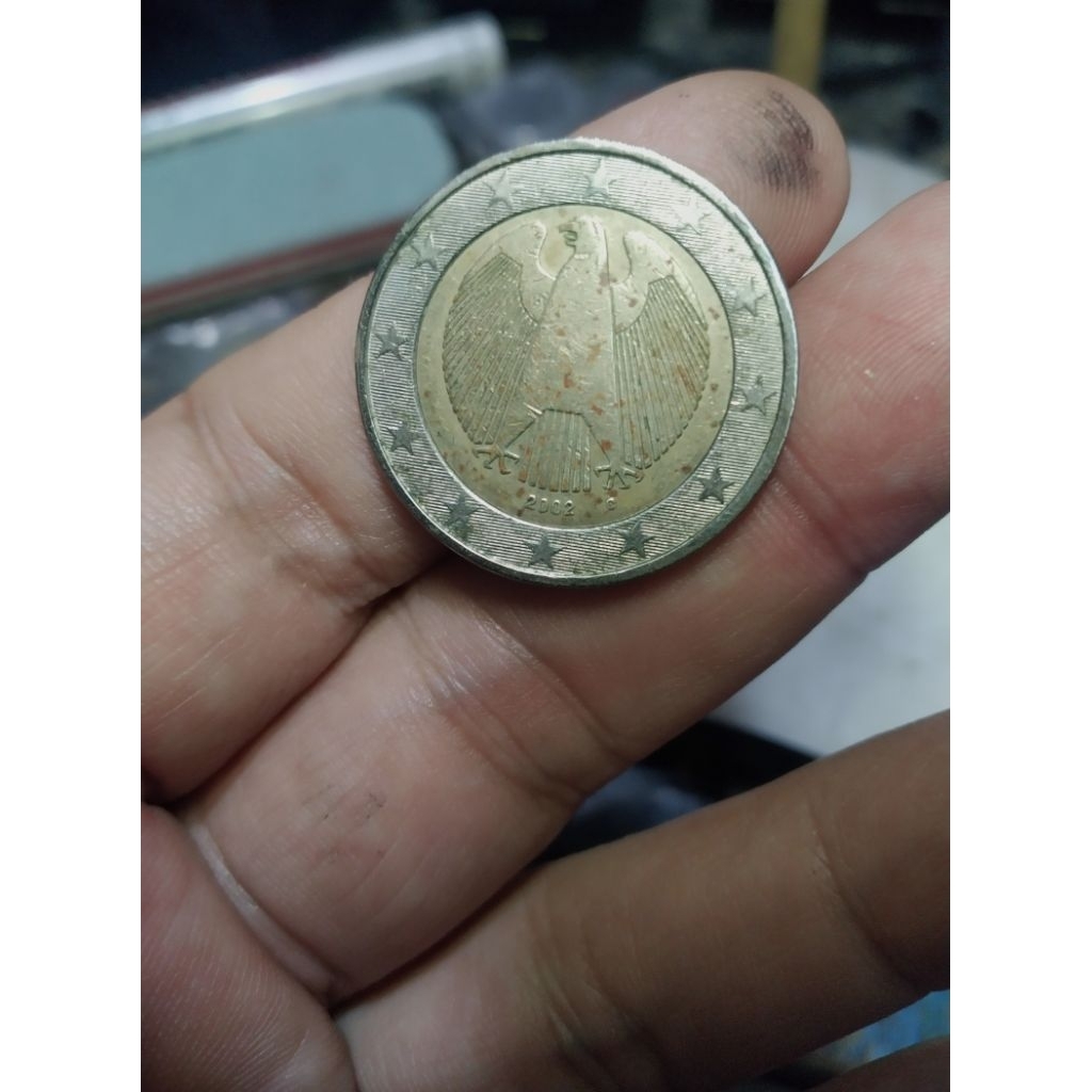 Koin Kuno 2 EURO Tahun 2002 kode 1/4