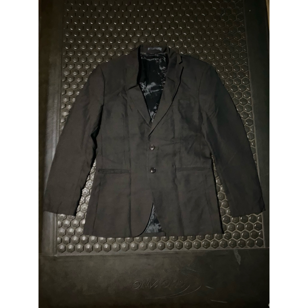 BLAZER JAS ZARA MAN DENIM LINEN COKLAT TUA KEHITAMAN MEWAH BRANDED
