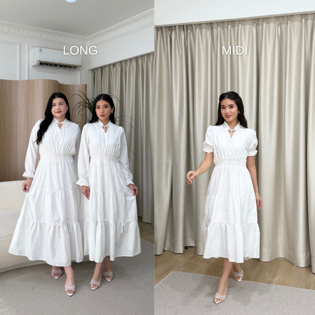 Song Ha Dress - Dress Midi - Dress Lebaran - Long Dress - Baju Lebaran - Maxi Dress - Lebaran Dress 