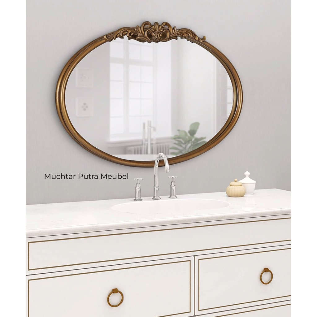 mirror vintage / mirror antique / mirror wall / mirror aesthetic / cermin bulat / cermin dinding