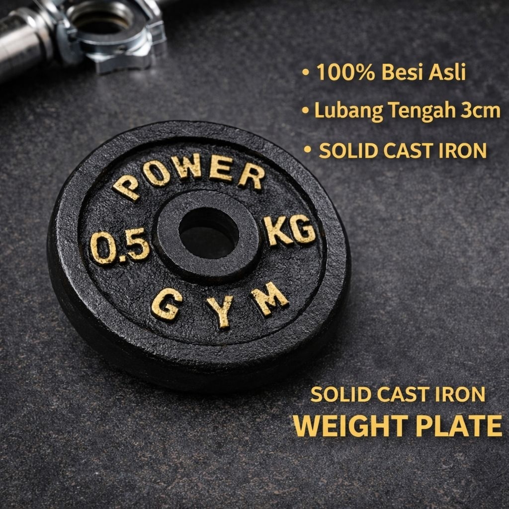 Plate Dumbell 0,5kg Beban Barbel