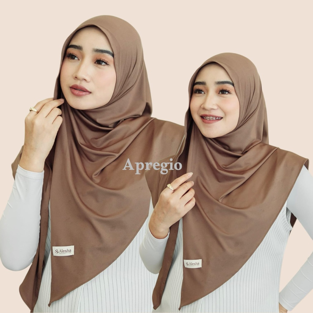 ALESHA HIJAB - HELWA Pashmina Instan Jersey ori By Alesha