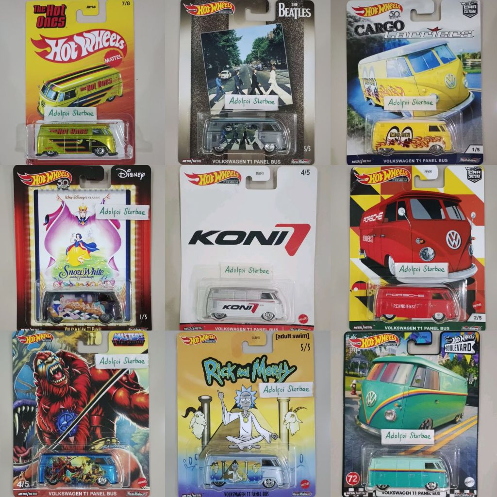 hot wheels Volkswagen vw T1 panel bus the beatles band deutschland design porsche disney classic sno