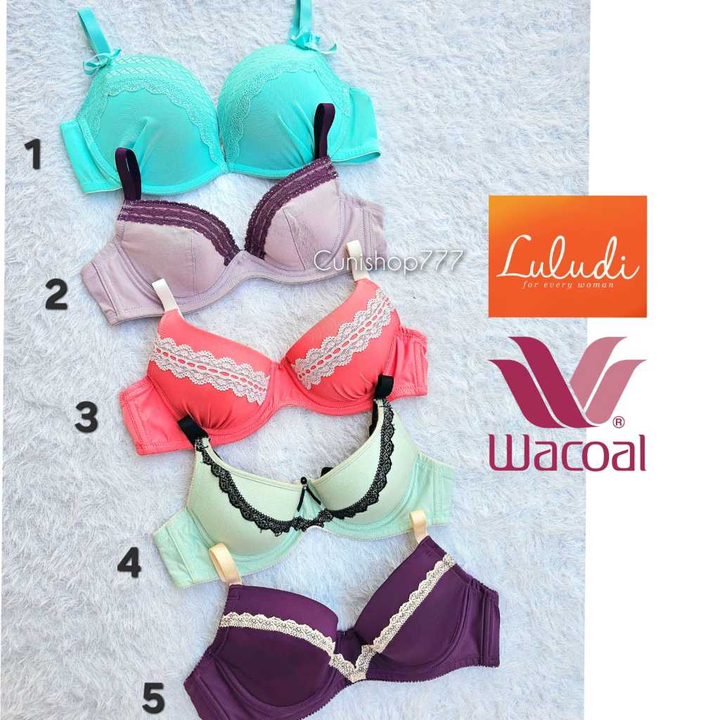 WACOAL BRA LULUDI BERKAWAT  BUSA 32B 32C 38C PAKAI KAWAT BH RENDA LACE SAI 4024 9001 IB 9128 9125 LB