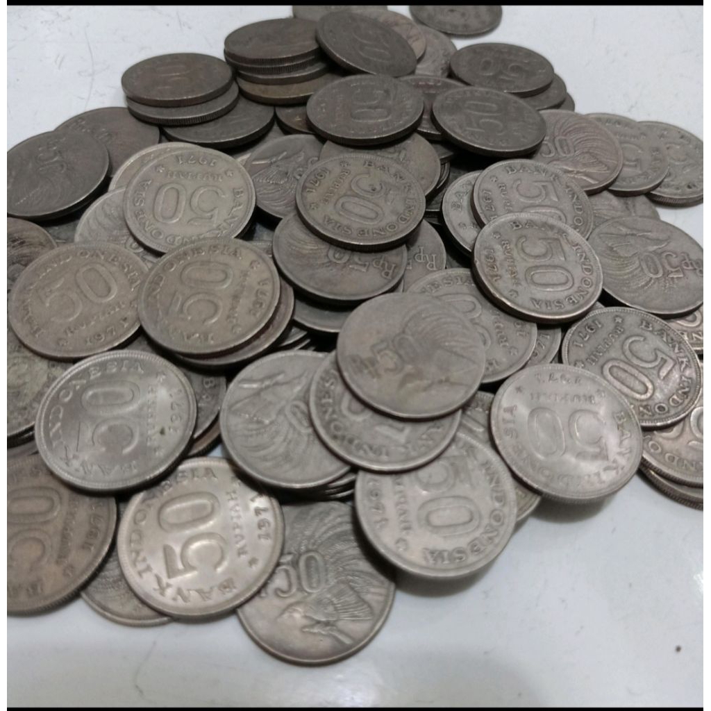 Uang Koin kuno 50 rupiah th 1971