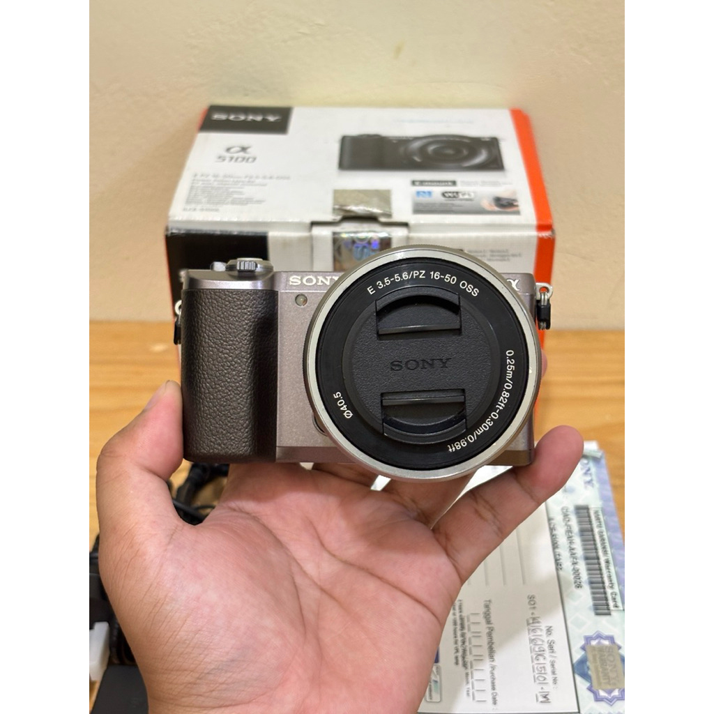 Sony A5100 Lensa Kit 16-50mm fullset Box