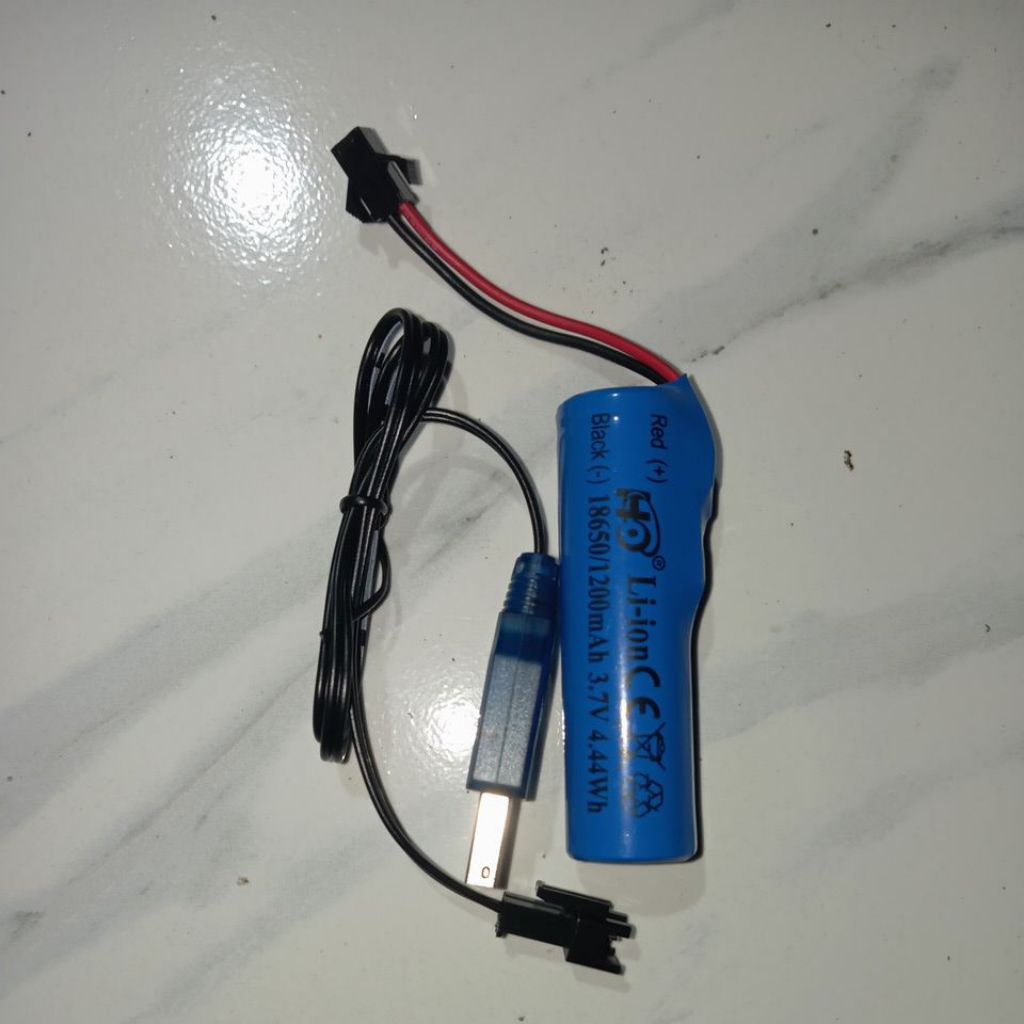 Batrai soket 18650 2P untuk mainan mobil remot
