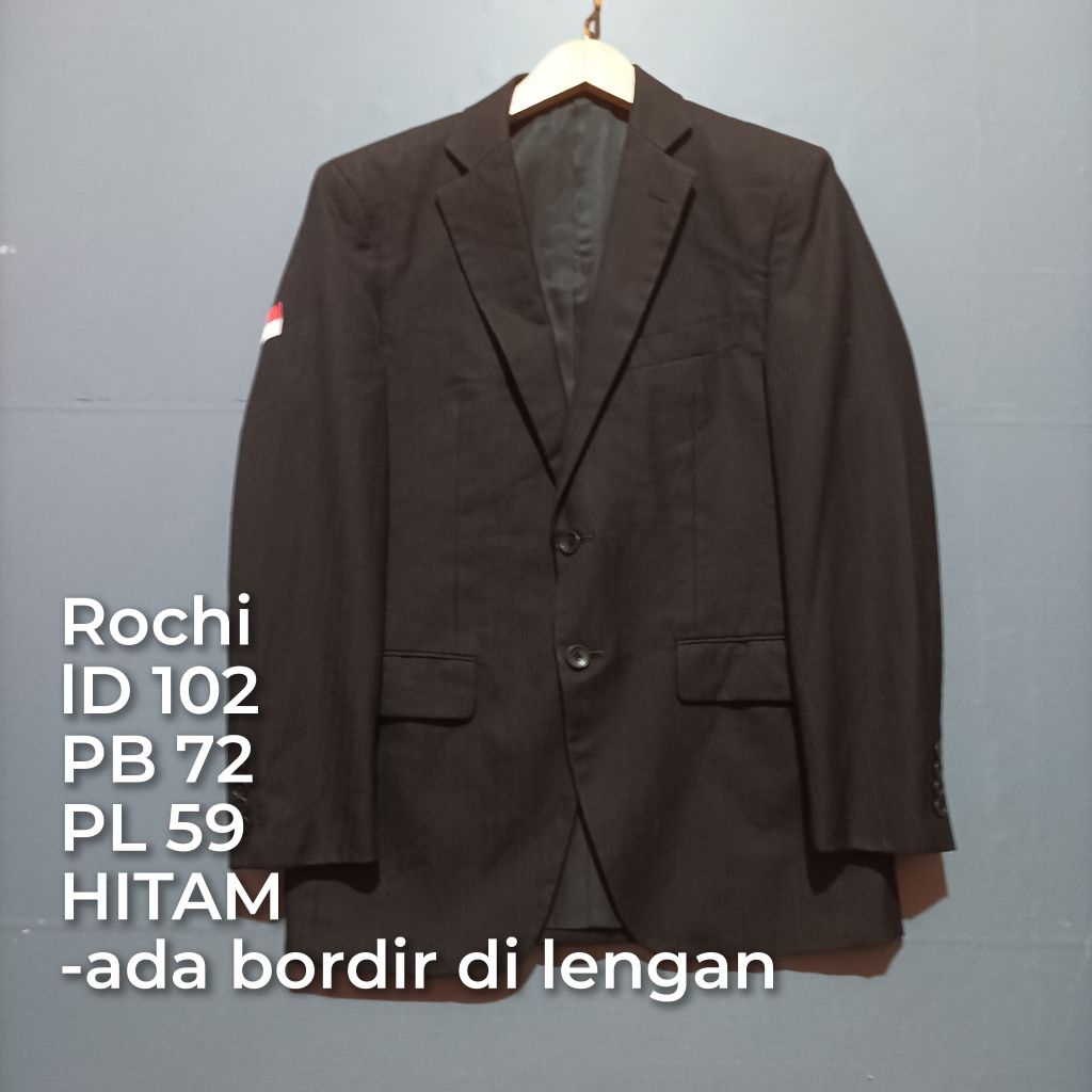 Jas Hitam Pria Dewasa Bekas Pakai Second Minus Ada Bordir