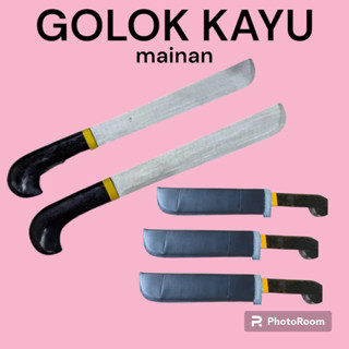 Golok Bahan Kayu Tidak Tajam Panjang 45 Cm Golok Untuk Silat Karnaval Dll