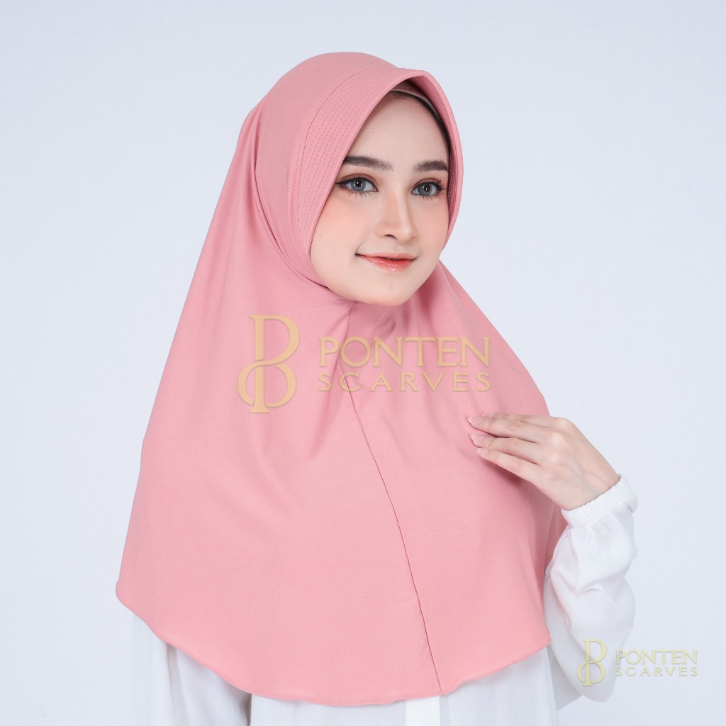 "PONTEN" Bergo Hamidah Sport Instan Jersey Premium Ukuran M