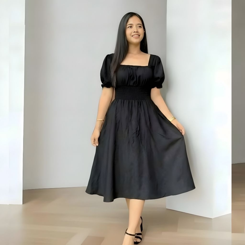 Daster Naura Polos Pinggang Kerut Kekinian Terbaru / Daster Wanita Jumbo