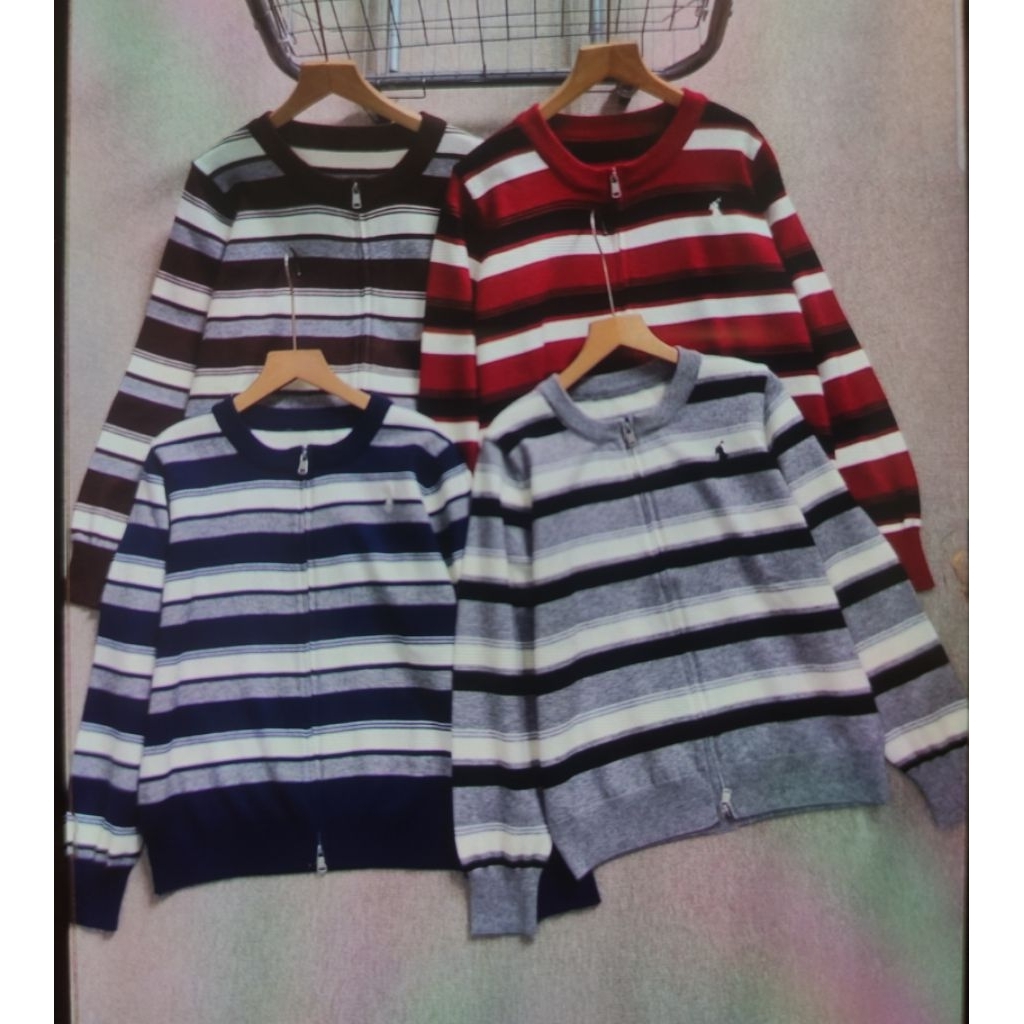 Sweater knit rajut wanita phenomenal salur resleting import