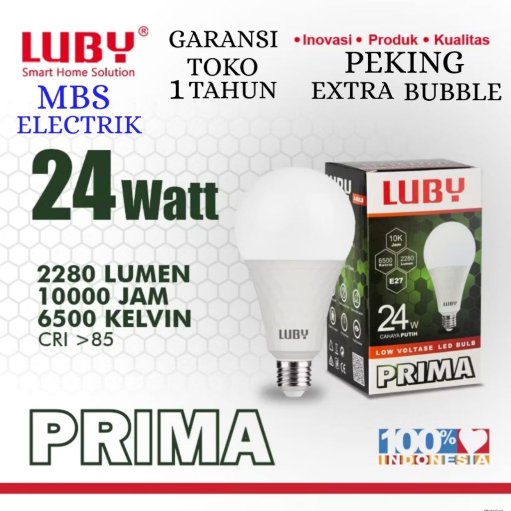 BOHLAM LED LUBY / LAMPU LED LUBY PRIMA 24W