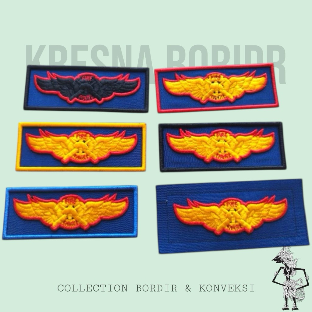 Atribut Wing Pemadam/Logo Wing Pemadam/Patch Bordir Pemadam Timbul