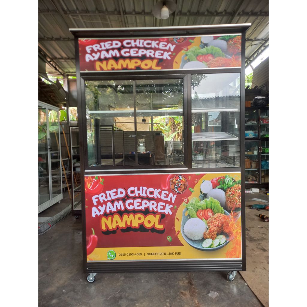 GEROBAK GEPREK // GEROBAK CHICKEN // GEROBAK SEBLAK // ROMBONG // GEROBAK ALUMINIUM // GEROBAK BAKSO