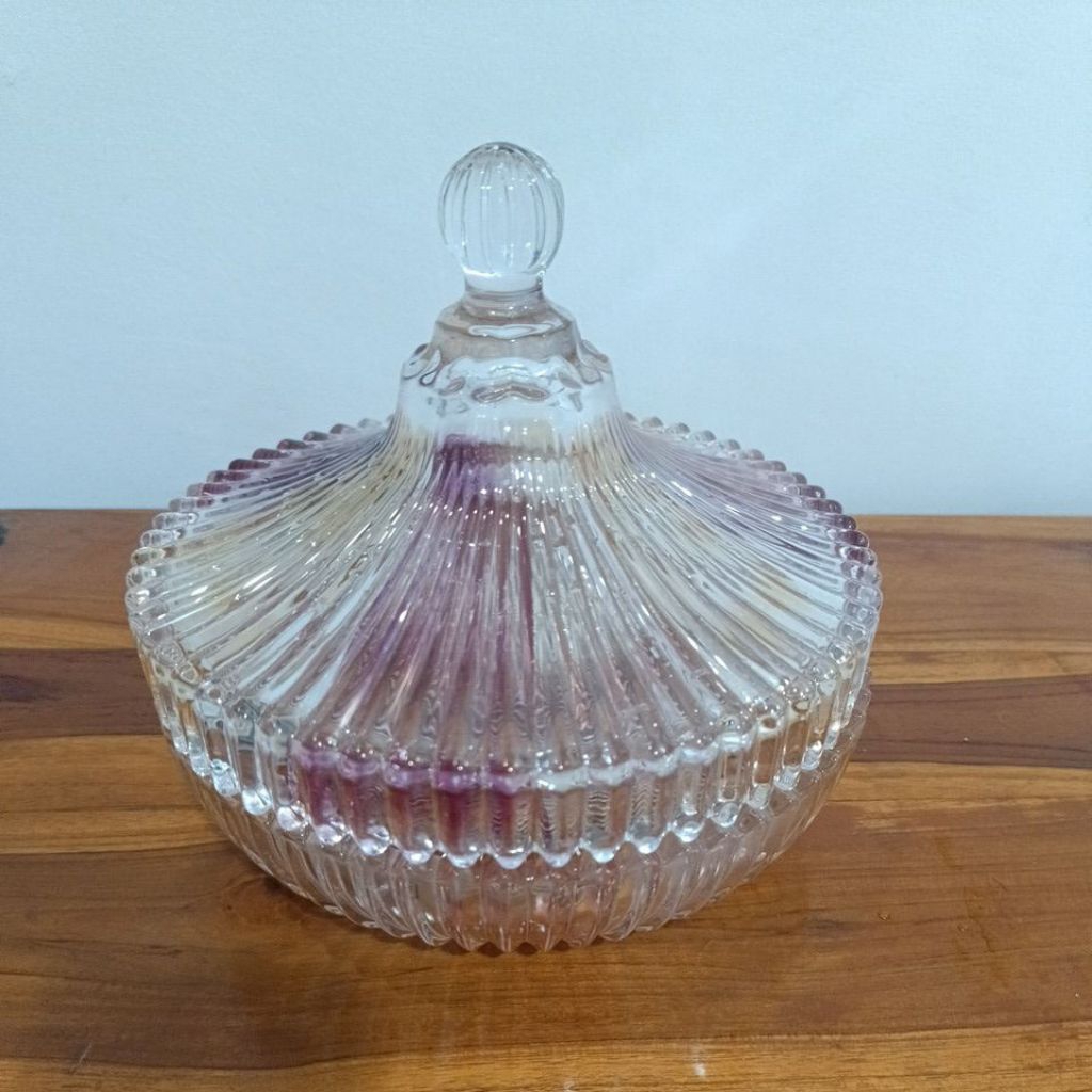 WESTON TOPLES KACA KRISTAL CANDY / LUXURY CANDY JAR/ GLASS CRYSTAL CANDY JAR/ STOPLES...
