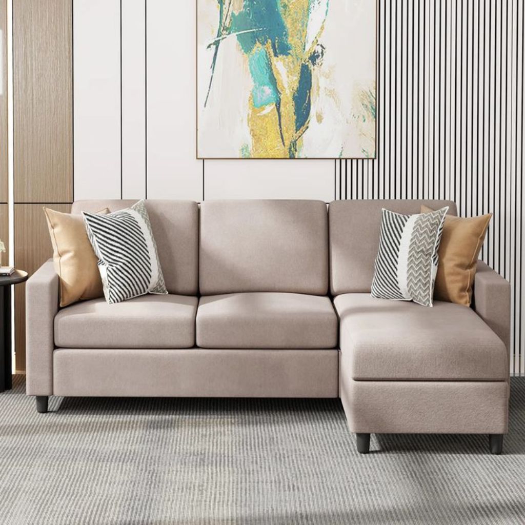 Sofa kursi ruang tamu L Minimalis mewah , sofa santai / sofa bed bentuk L / sofa murah model Minimal