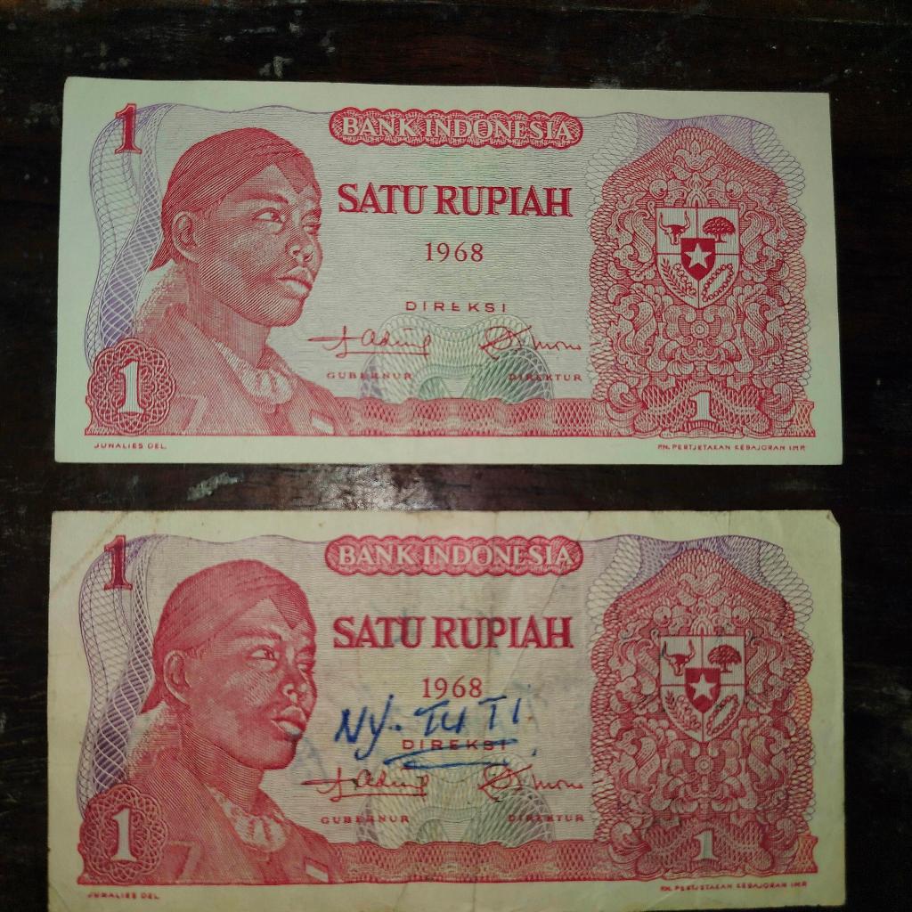 uang kuno 1 rupiah tahun 1968