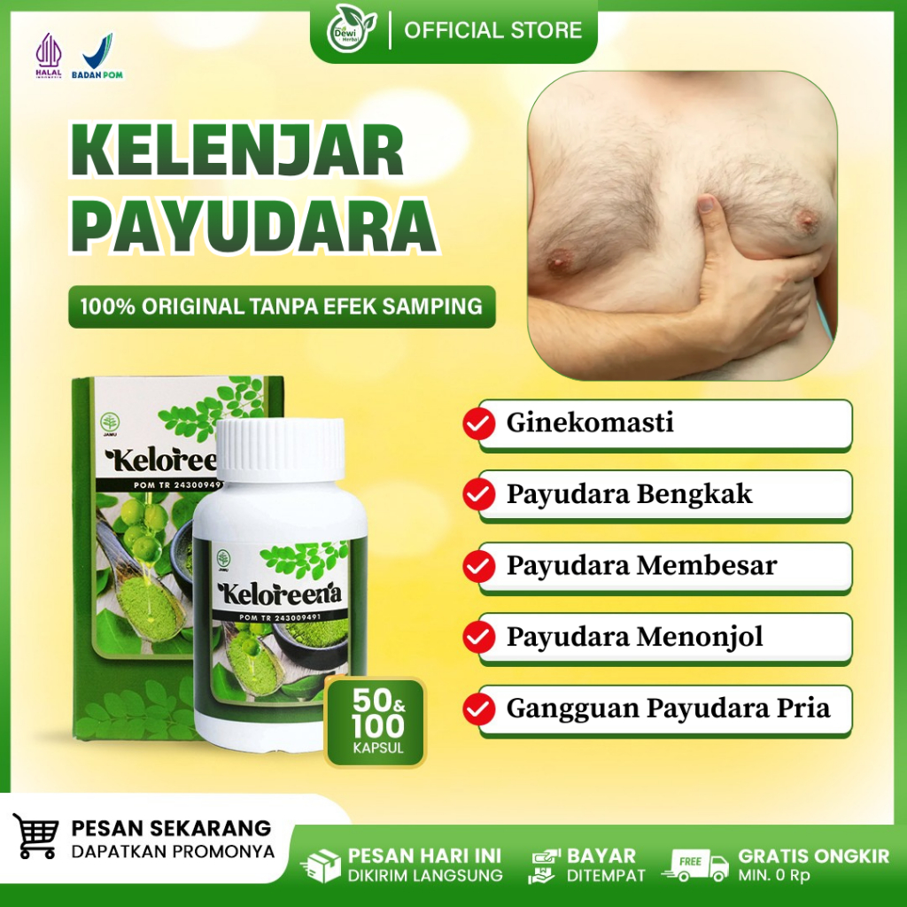 Obat Ginekomasti Kelenjar Payudara Laki Laki Membesar, Bengkak, Menonjol, Payudara Terasa Kencang De