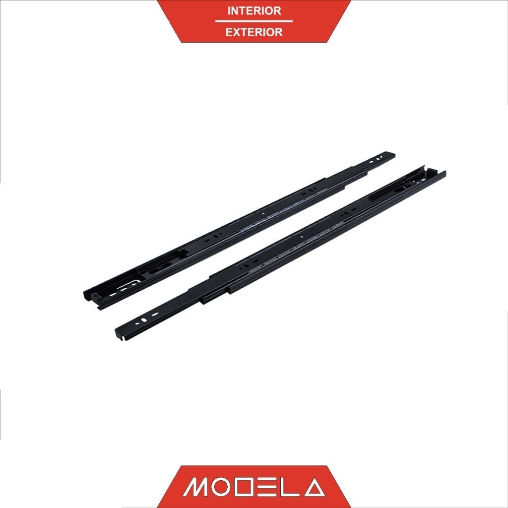 Taco Rel Laci Hitam Double Track Full Extension mampu menahan beban hingga 35kg Merk Taco